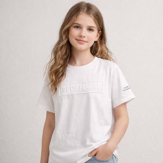 Tshirt Cotton For Girl Be Different  (S-L)