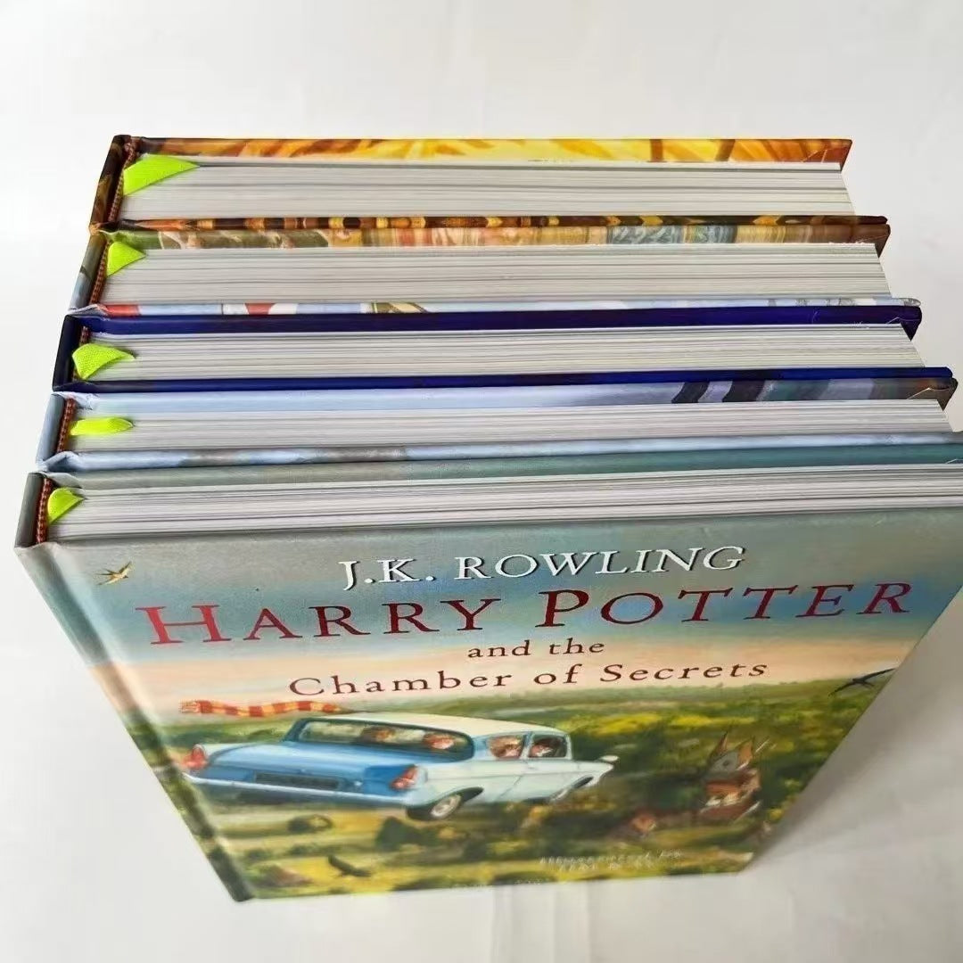 Harry Potter Illustrated Collection- 5 Books Set By J.K. Rowling | Hard Cover | 8+
