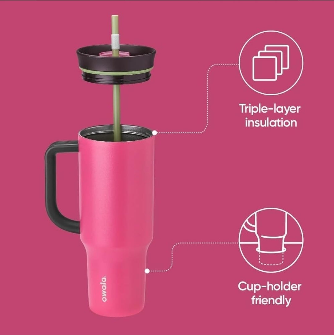 Owala Tumbler Stainless Steel- FreeSip | Leak-proof | With Handle | 1185ml - 40oz.