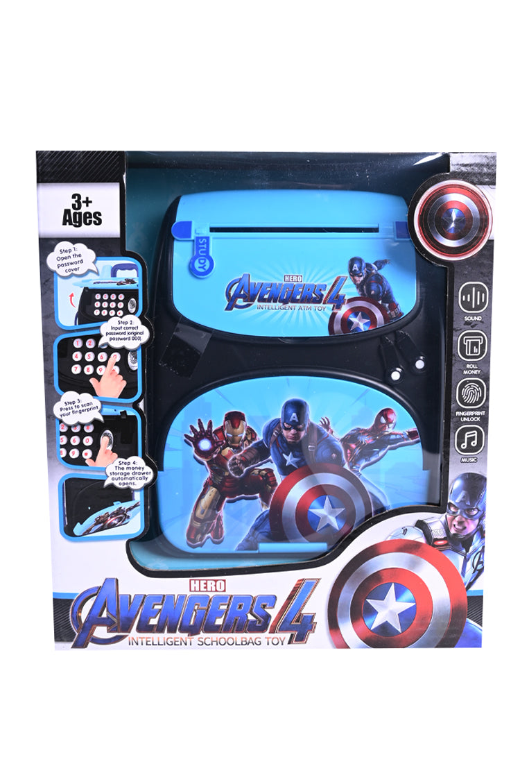 Hero Avengers Schoolbag Money Bank With Fingerprint
