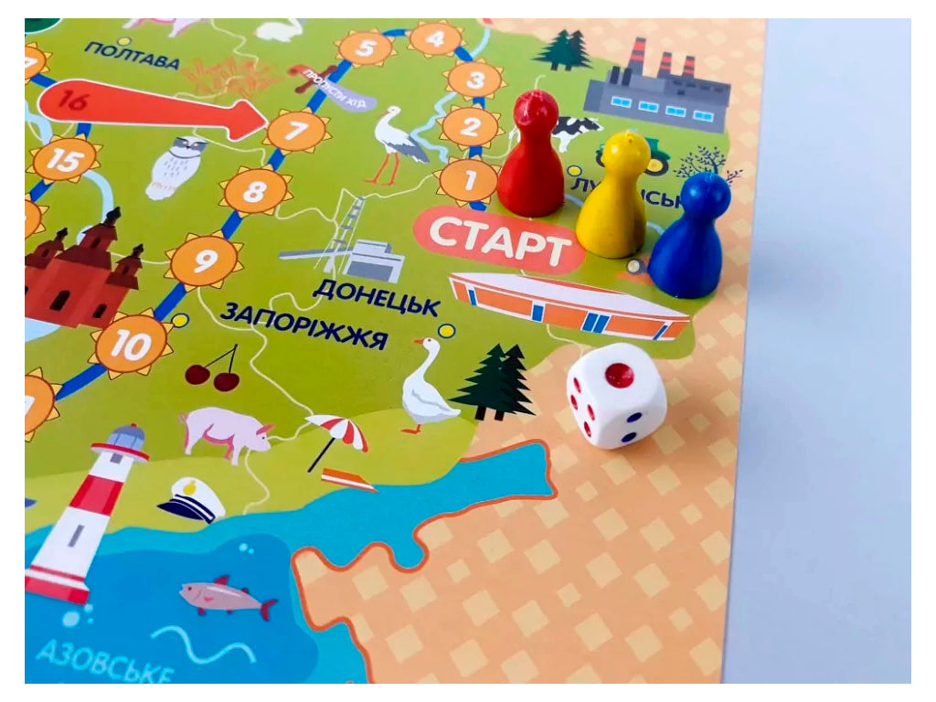 Traveling Through Ukraine Game Walk Board