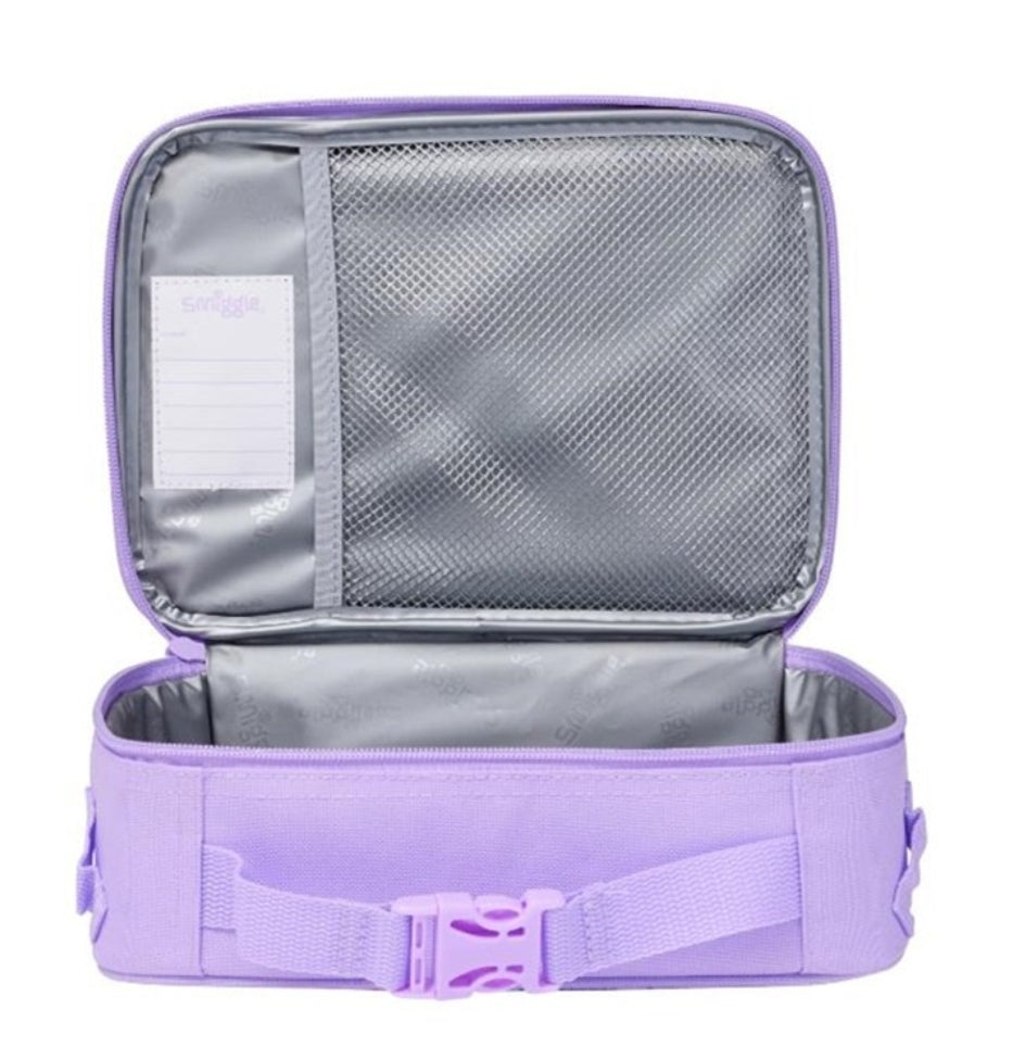 Smiggle Lunch Bag - Attach - Purple Unicorn | 25×19×8cm