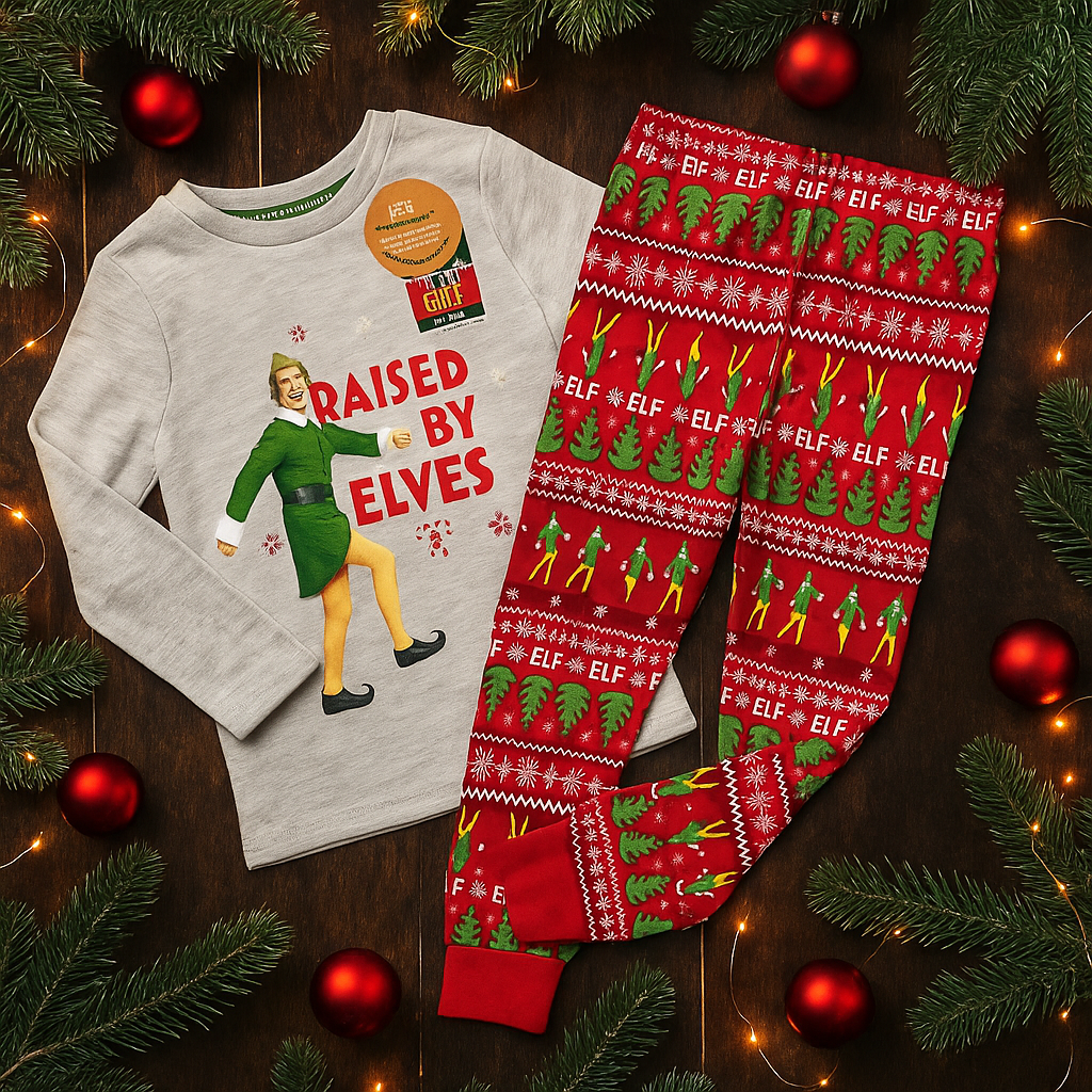 Christmas Pijama Elf Design Age 3-5y