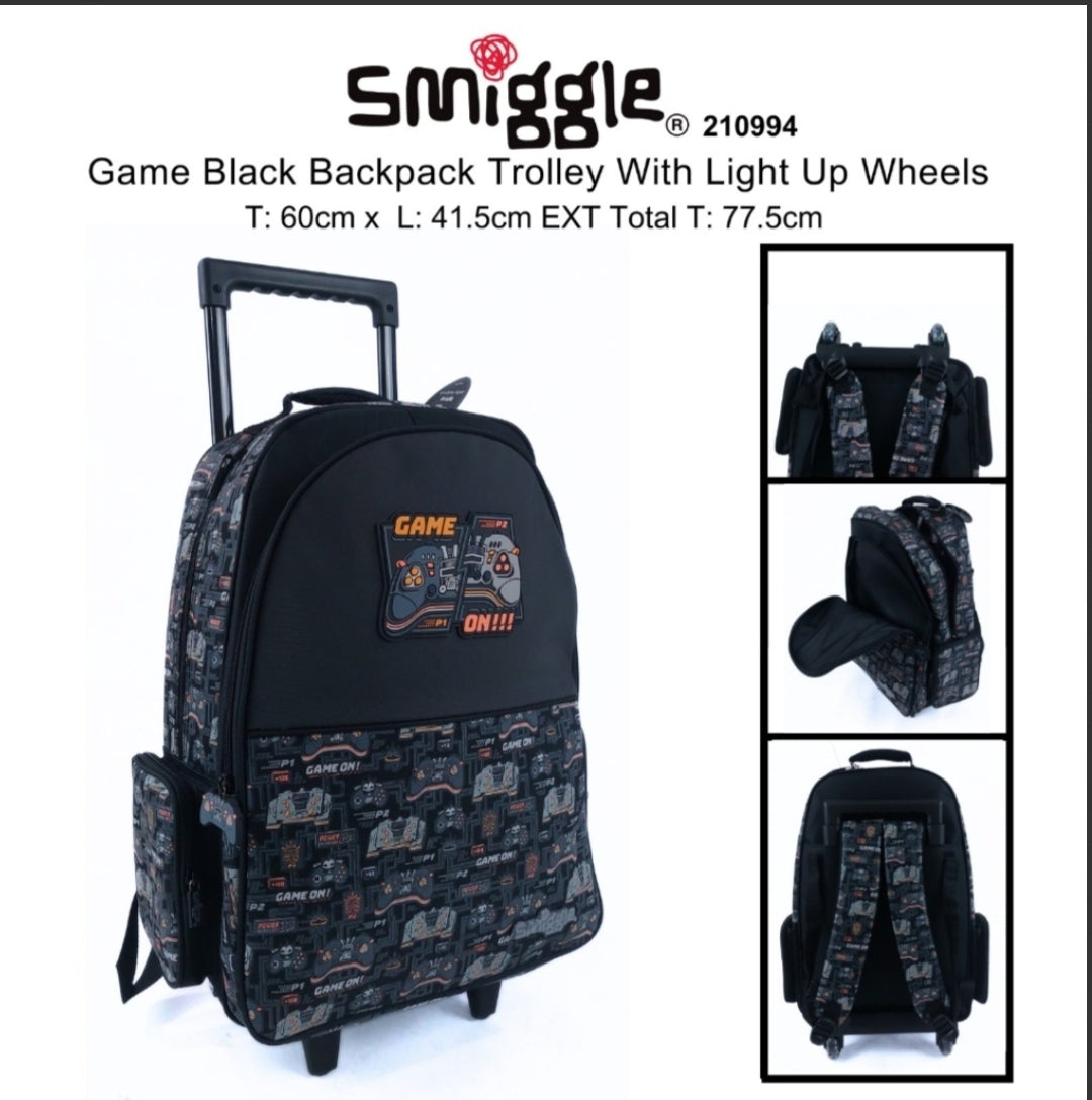 Smiggle Backpack | Light Up Wheels | Game On!!