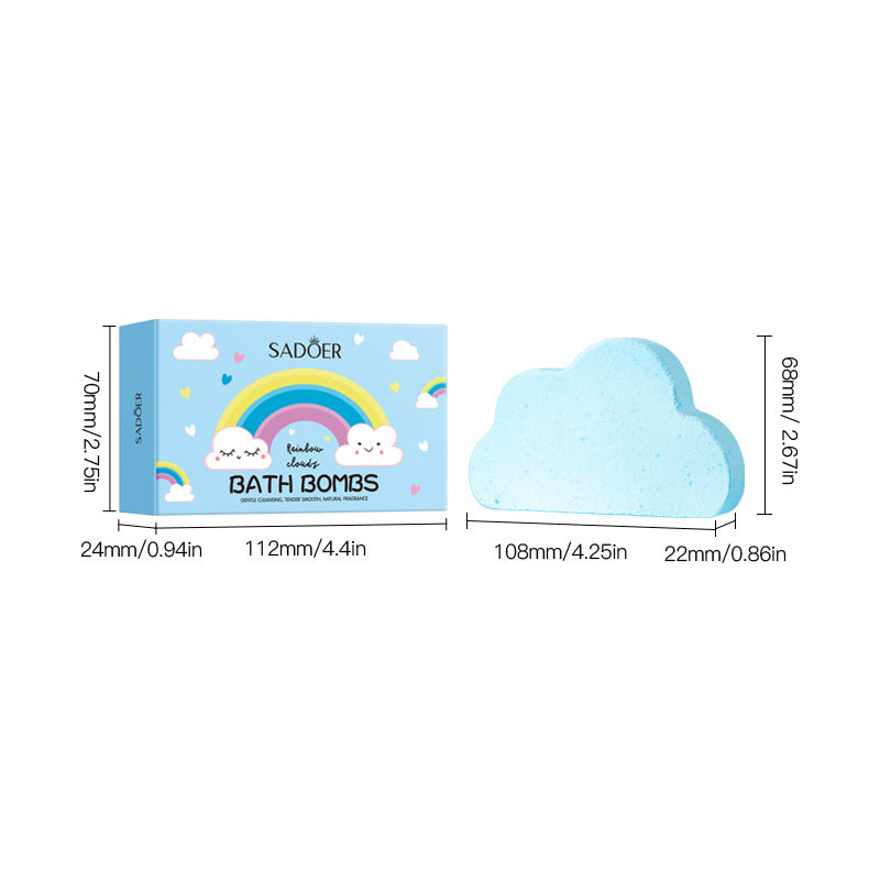 Cloud Bath Bombs Rainbow Foam | gentle cleansing , skin care and relaxation