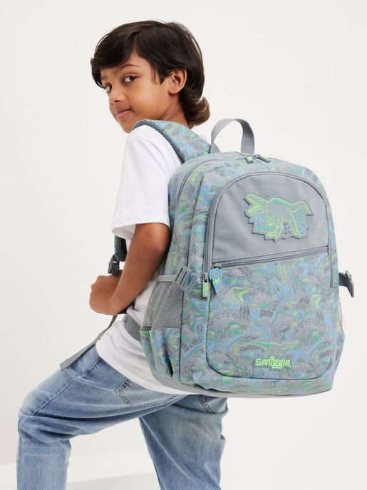 Smiggle Ligh Dinosaur Backpack | (G1–G3) | 42 cm