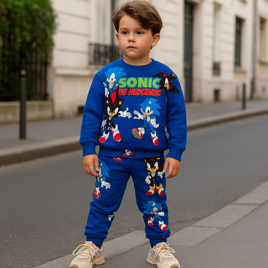 Warm Winter With Fleece Sonic Outfit 3-10y