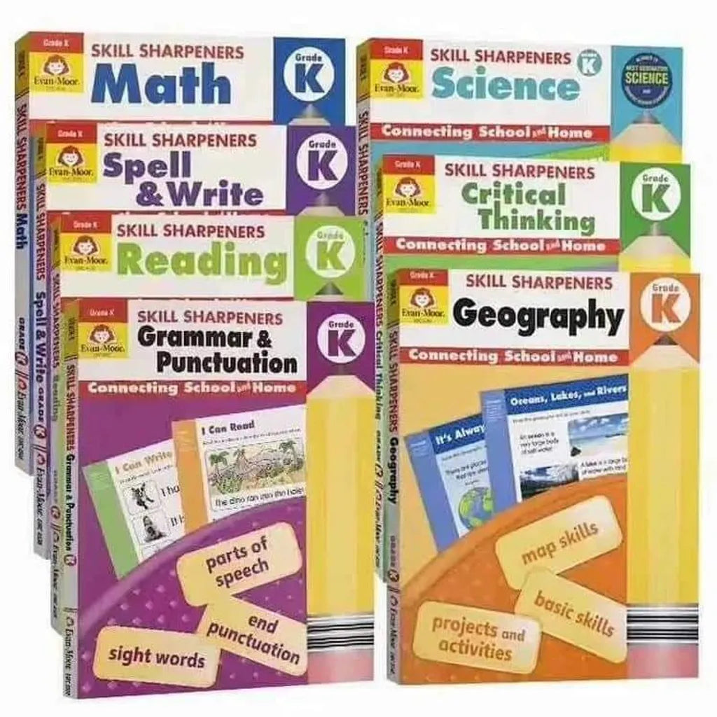 Evan Moor Skill Sharpener 7 Books Set Grade K