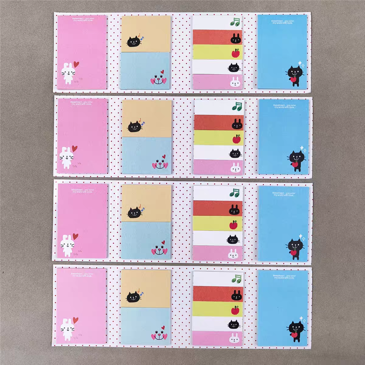 Cute Mini Sticky Notes Set – Cartoon Memo Pads & Page Markers