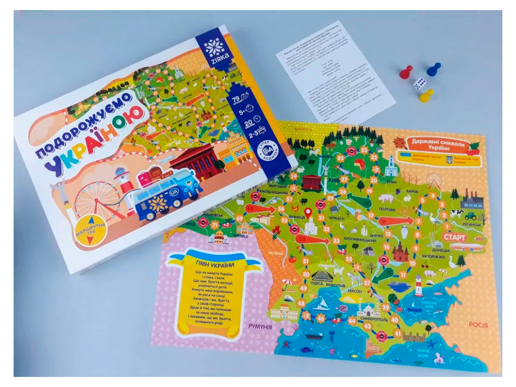 Traveling Through Ukraine Game Walk Board