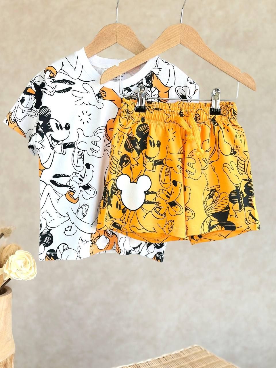 Boys Cotton Mickey Mouse – Soft Summer Outfit | Size 2-8y
