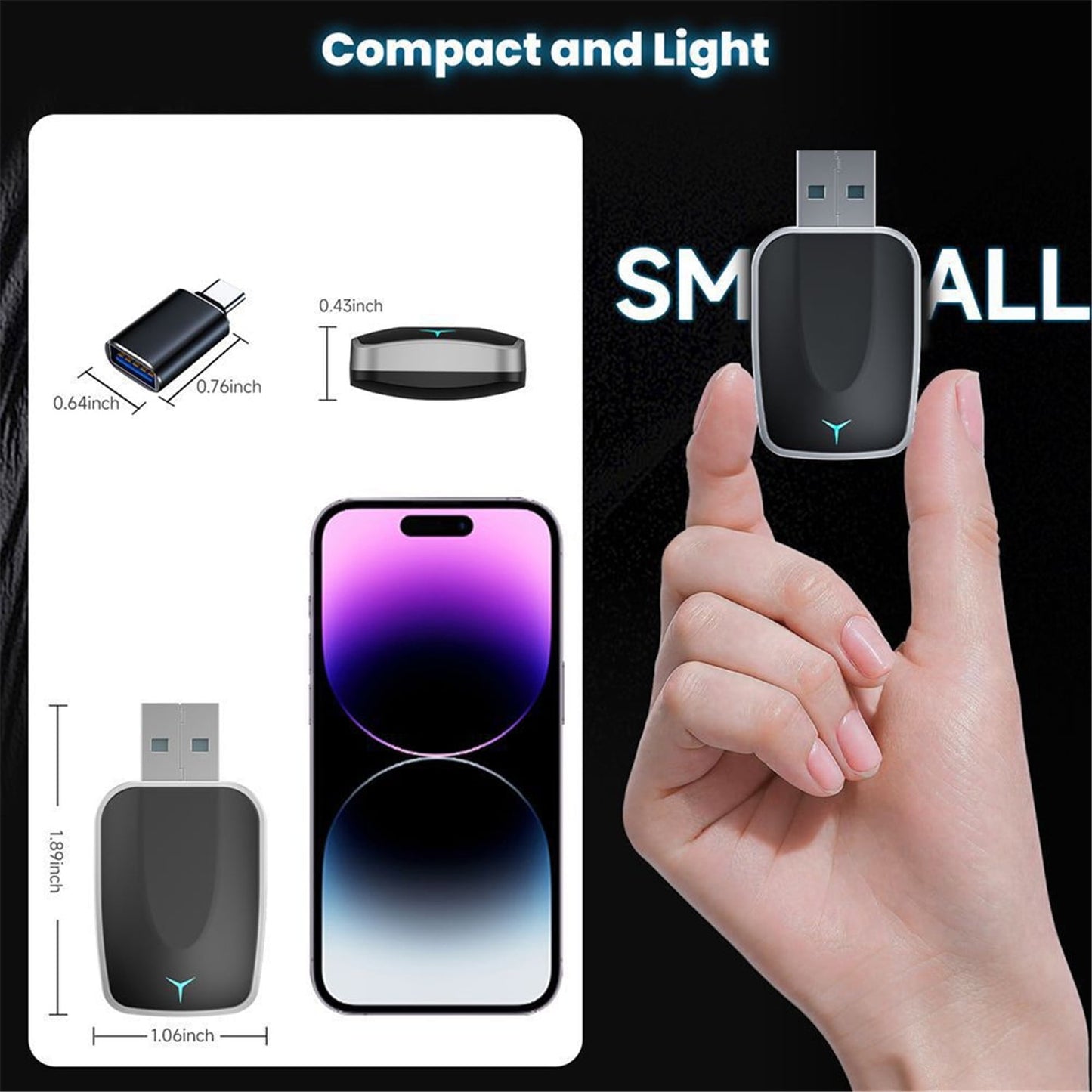 Wireless CarPlay Adapter & Android Auto 2in1