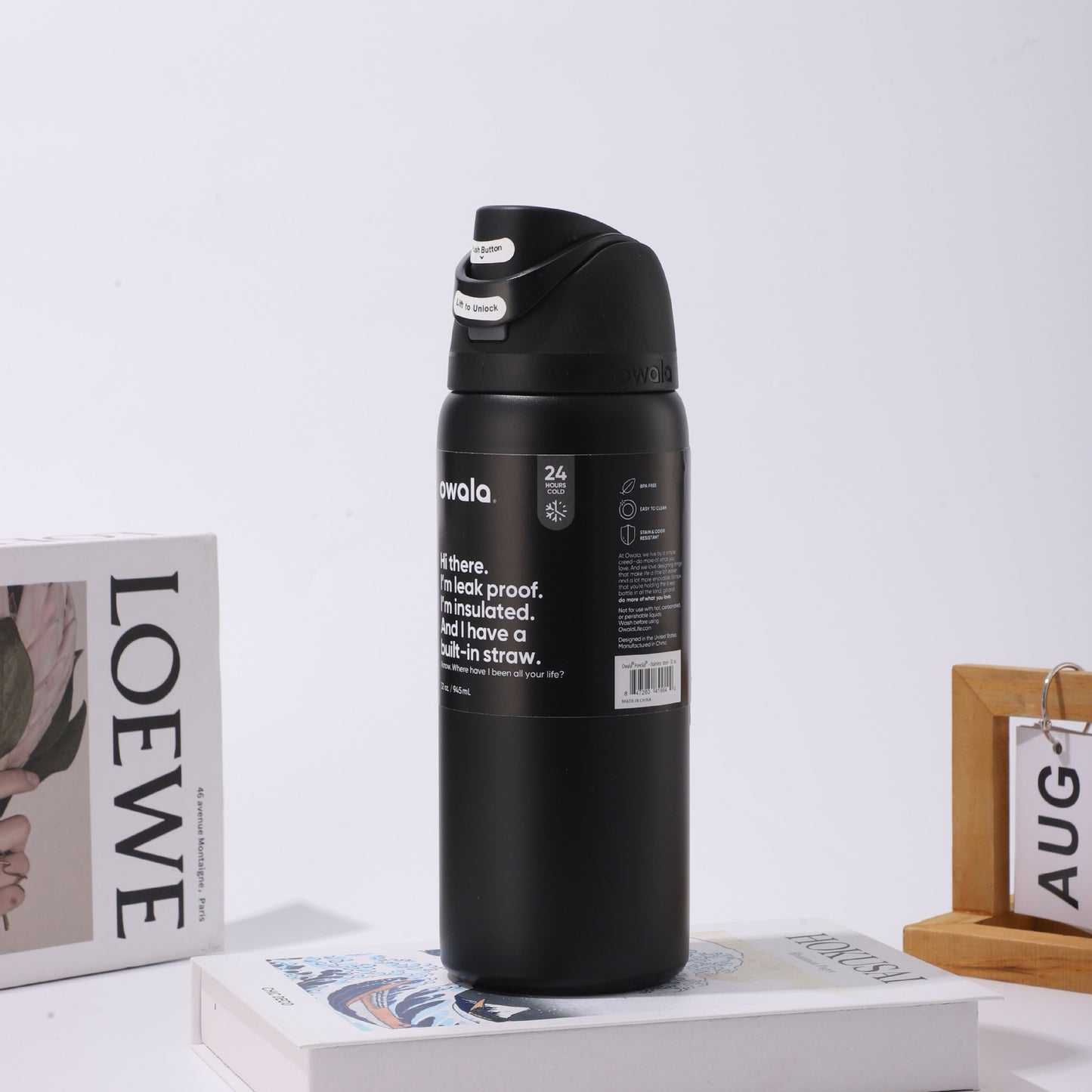 Owala Bottle Stainless Steel Free Sip Leak-proof Black 710-950ml