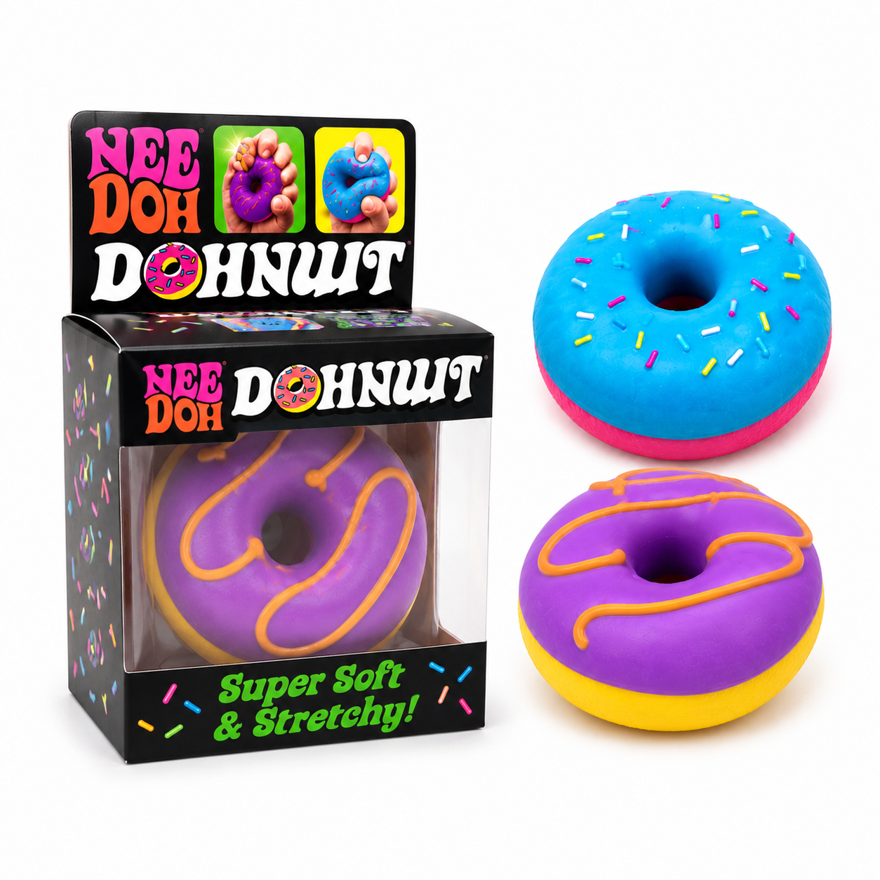 NeeDoh Squishy Donut  Squeeze Toy | Soft Stress Relief | 3+