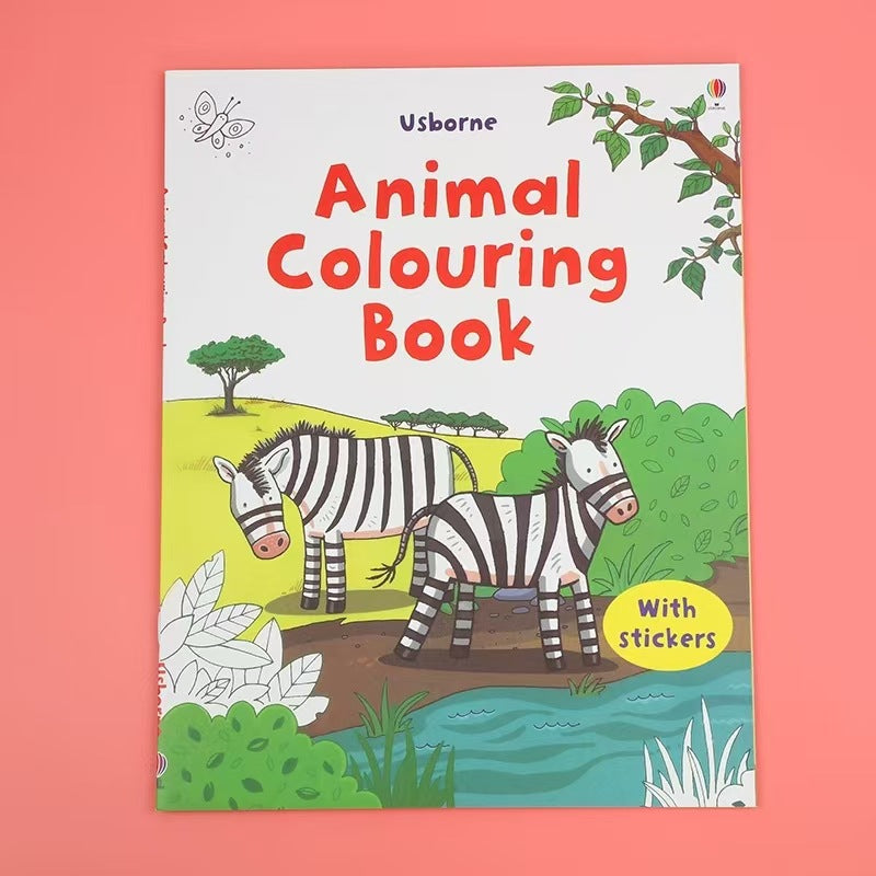 Usborne Colouring Book With Stickers - Soft Cover | 3+