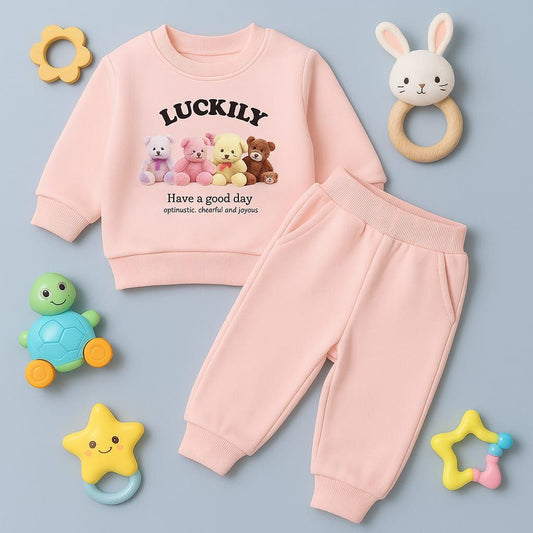 Pyjamas With Fleece For Baby Girl Bears Design Size 6-36 months