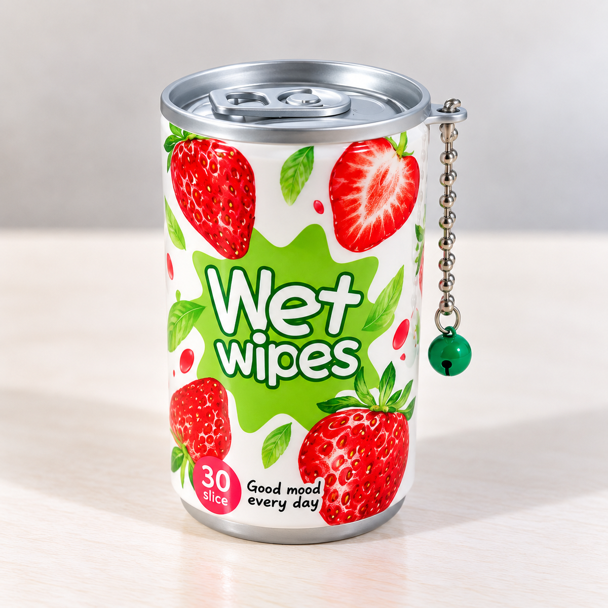 Mini Wet Wipes Keychain Can – 30 Sheets | 8 × 5 cm