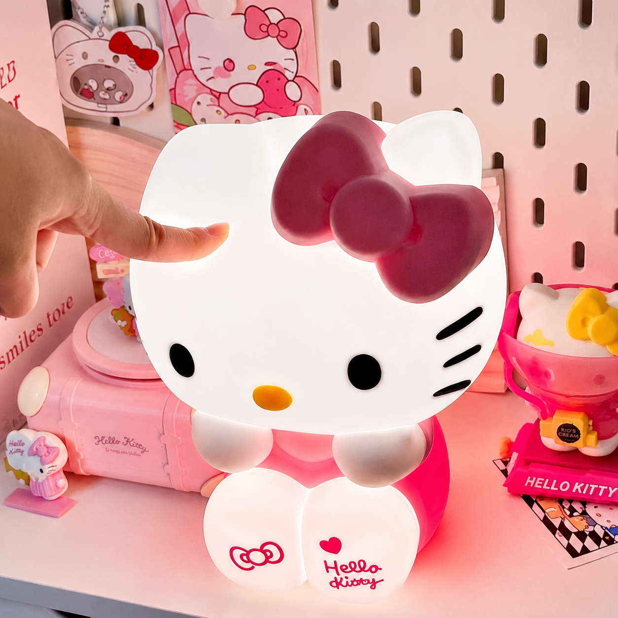 Helo Kitty Silicone Lamp - Patting Night Light | Usb Rechargeable | 3+