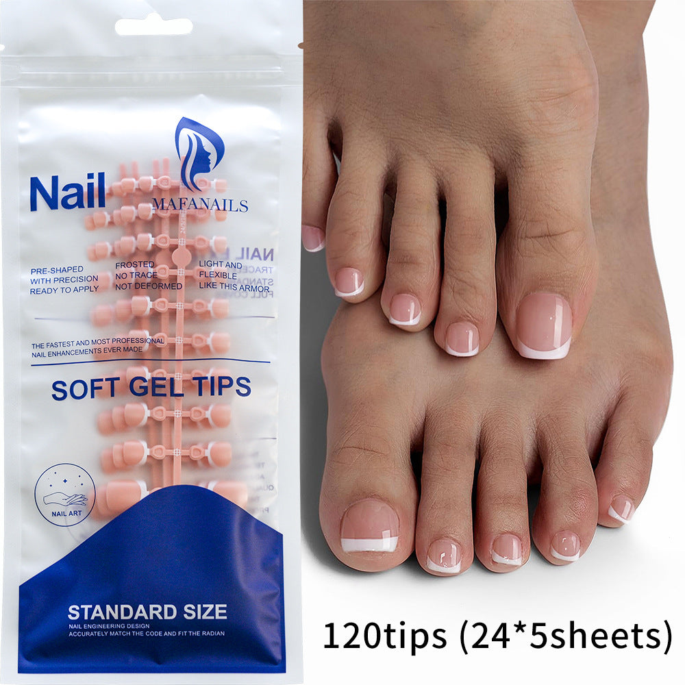 Nails Square French 120 Tips For Women