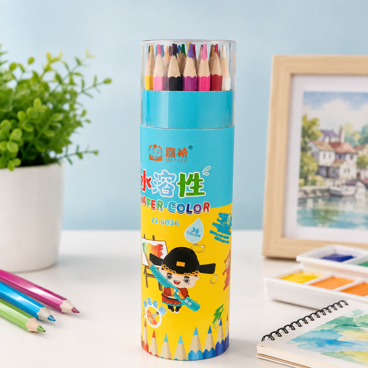 Water Color 36 Pencils Set With Brush