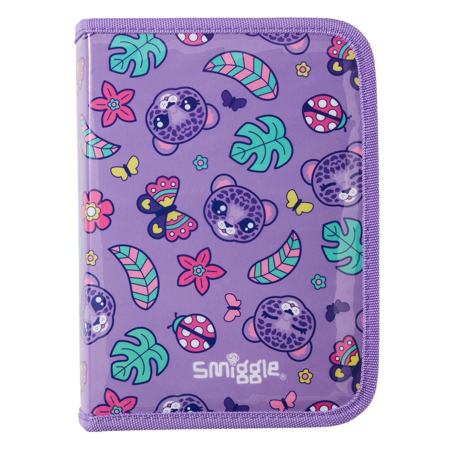 Smiggle Stationery Kit | Purple Leopard | 22cm