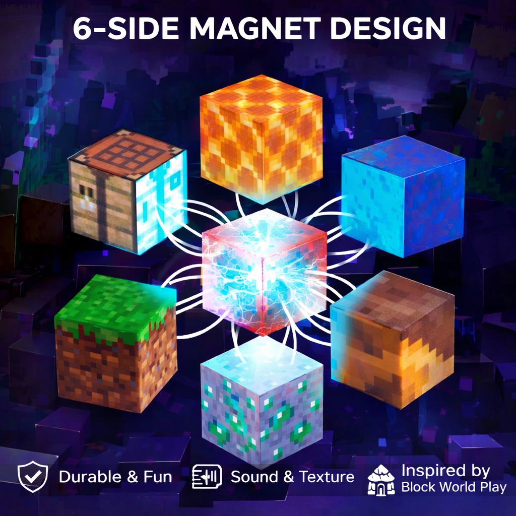 Minecraft Magnetic Building Blocks Toy Set | 24pcs