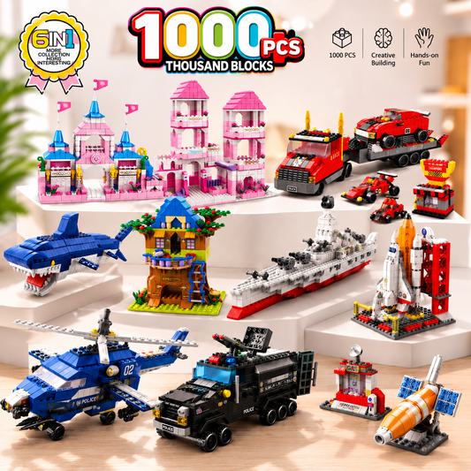 1000PCS 6-in-1 Building Blocks Collection Set | 6+