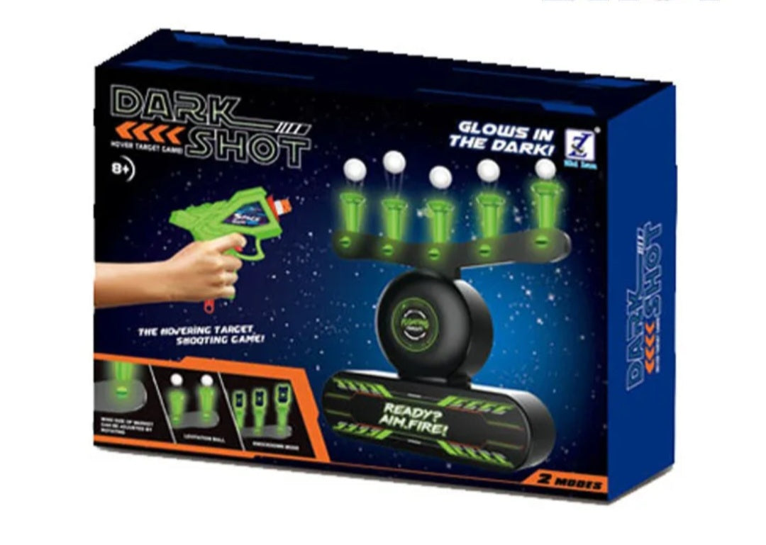 Glow-in-the-Dark Floating Target Shooting Game | 2 Blasters & 10 Foam Balls | 8+