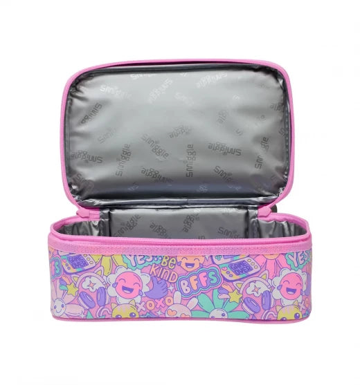 Smiggle Lunch bag - Pink Flower |  24.5×16.5×15cm