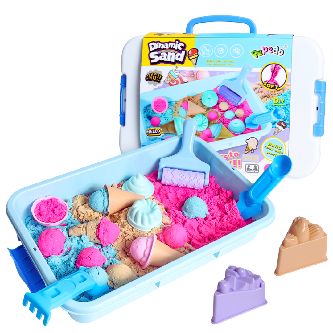 Dynamic Sand Play Set for Boys & Girls – 1500g Sensory DIY Kit (3+)