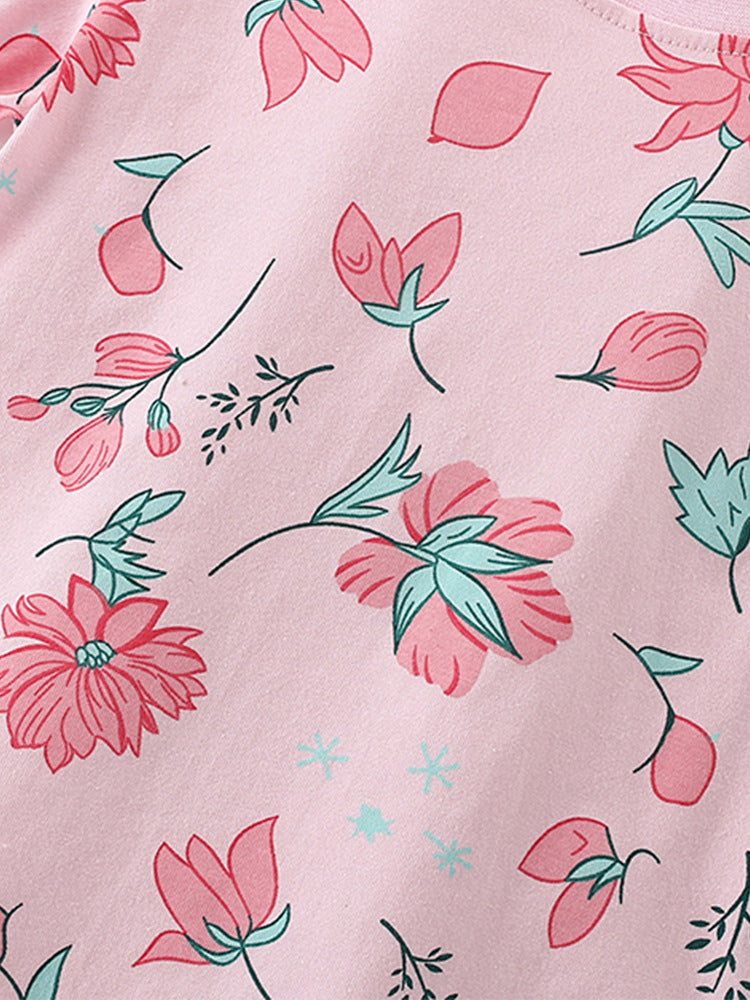 Girls Cotton Flowers – Soft Summer Outfit (3–10Y)