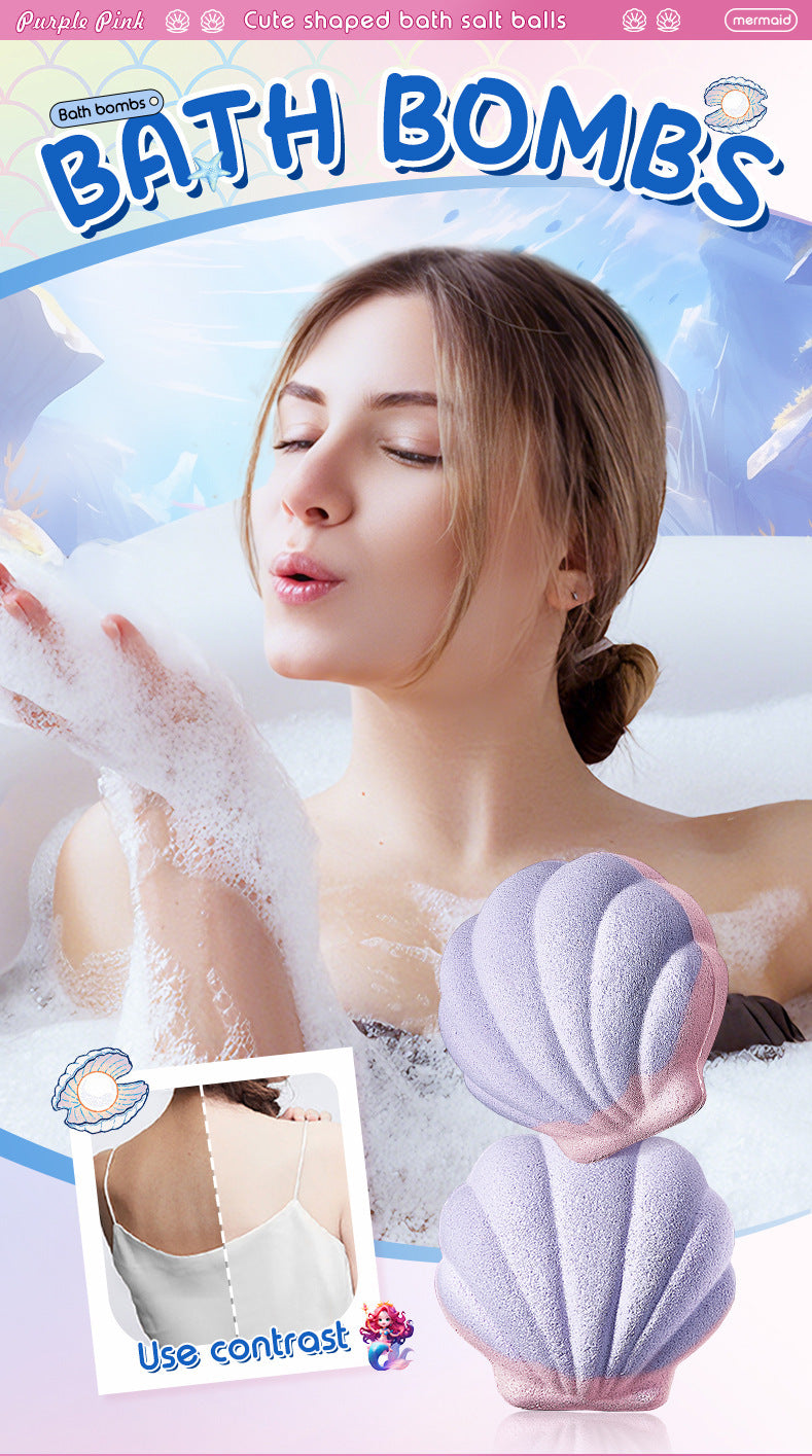 Shell Bath Bombs Bubble Stress Relief Self Care 120g