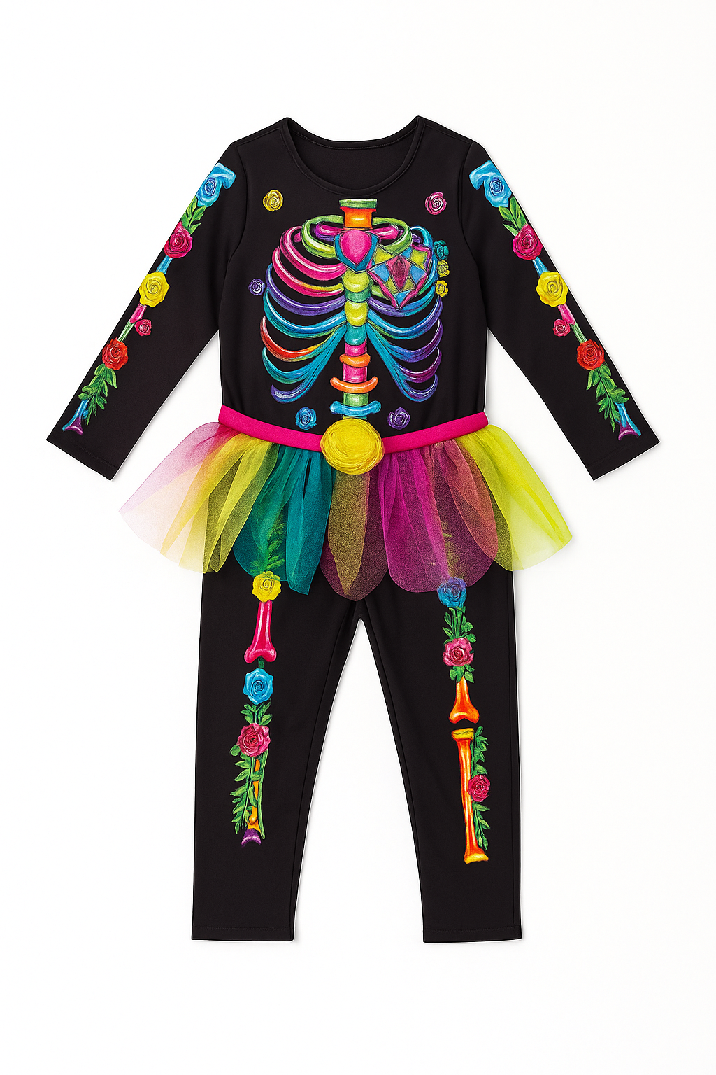 Neon Skeleton Child Jumpsuit Age 2-8y