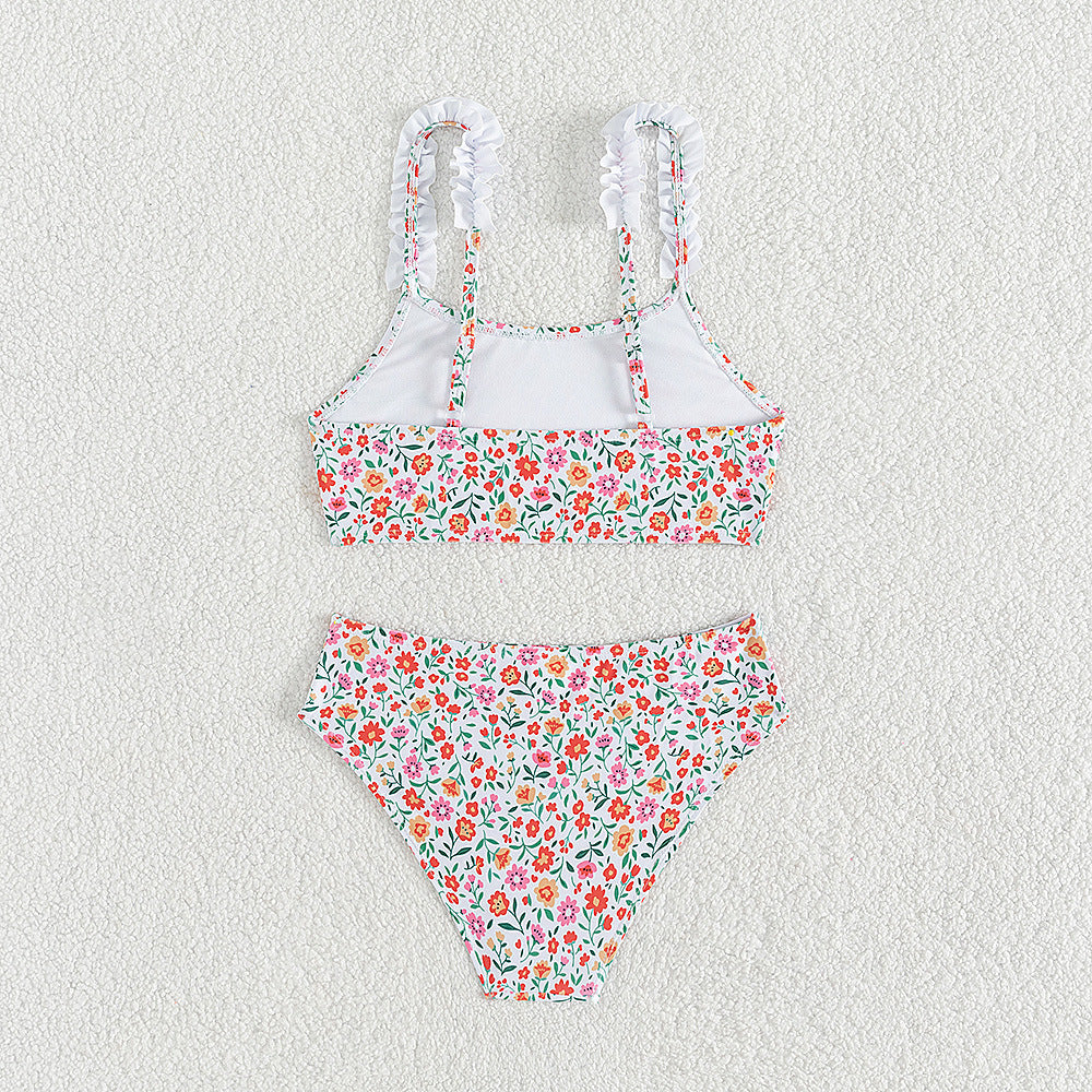Girls Swimsuit Flower - 2pcs |Size 5-14y