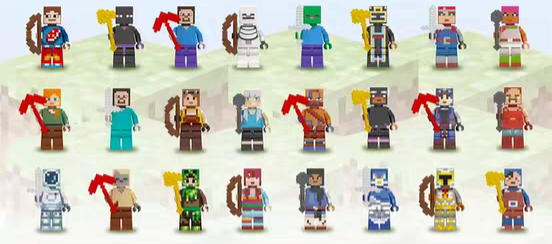 Minecraft MY-WORLD Minifigures  24 Pcs With Accessories