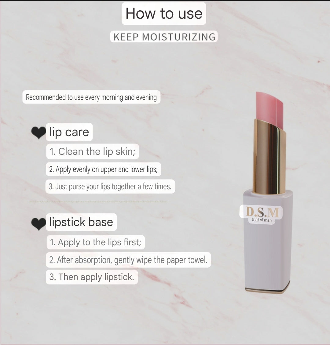 Moisture Color Awakening Lip Balm, Soft Pink/White