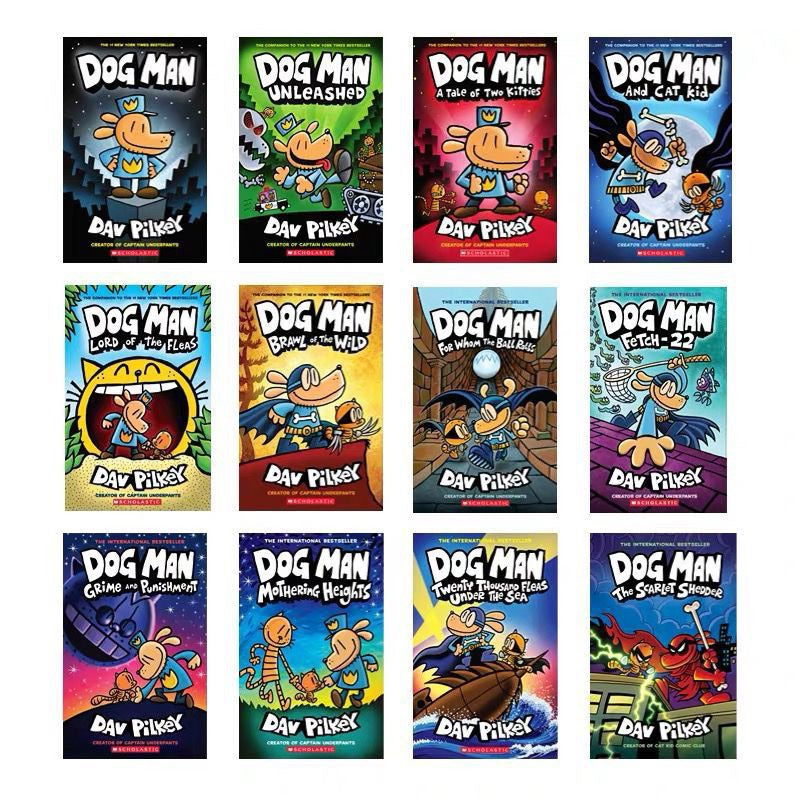 Children's Book Dog Man Series Collection Volume 1-15 Book Lot Set by Dav Pilkey