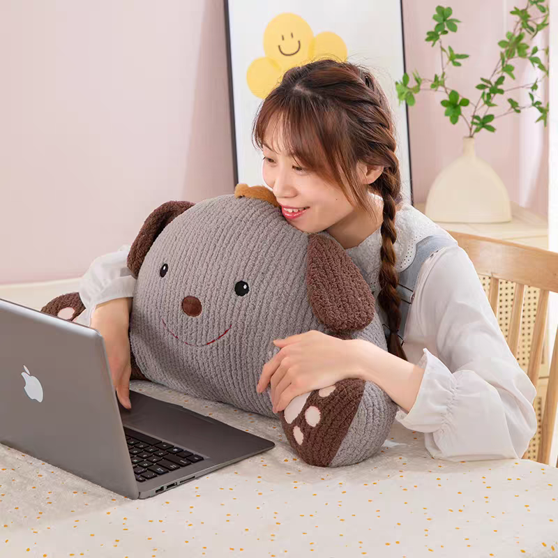 Cute Animal Plush Backrest Cushion – Bear, Puppy & Frog Designs