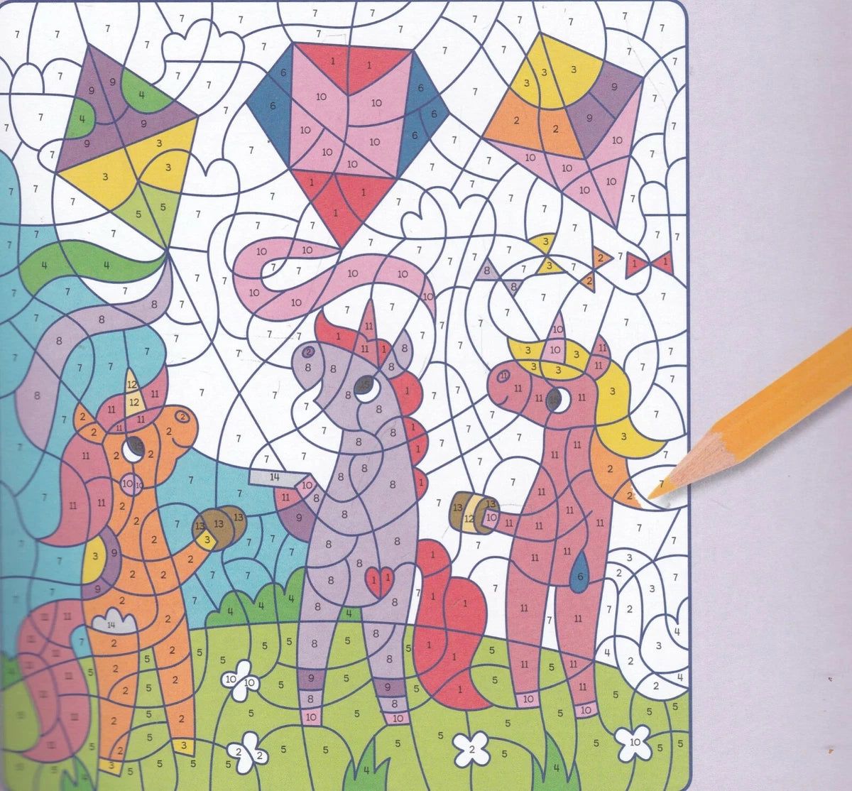 Magical Unicorn Colour by Numbers Activity Book – 96 Pages | Ages 4+