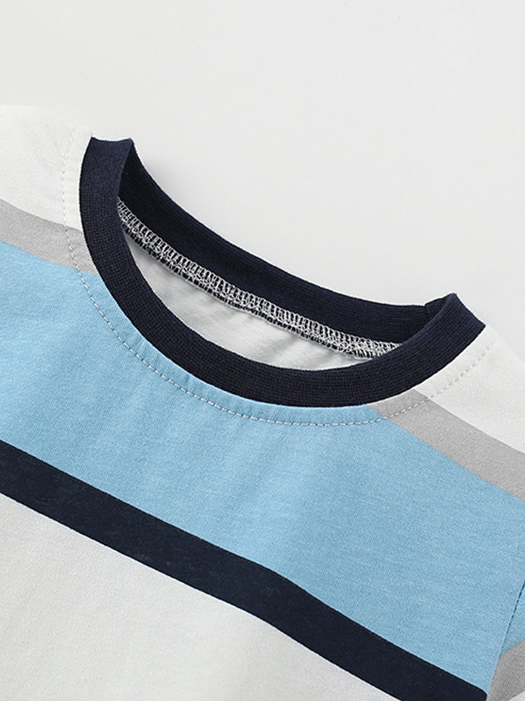 Boys Cotton Blue And White  – Soft Summer Outfit (4–10Y)