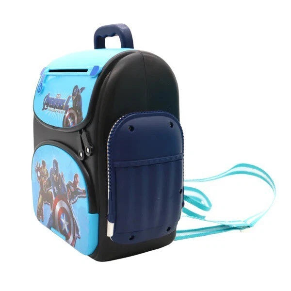 Hero Avengers Schoolbag Money Bank With Fingerprint