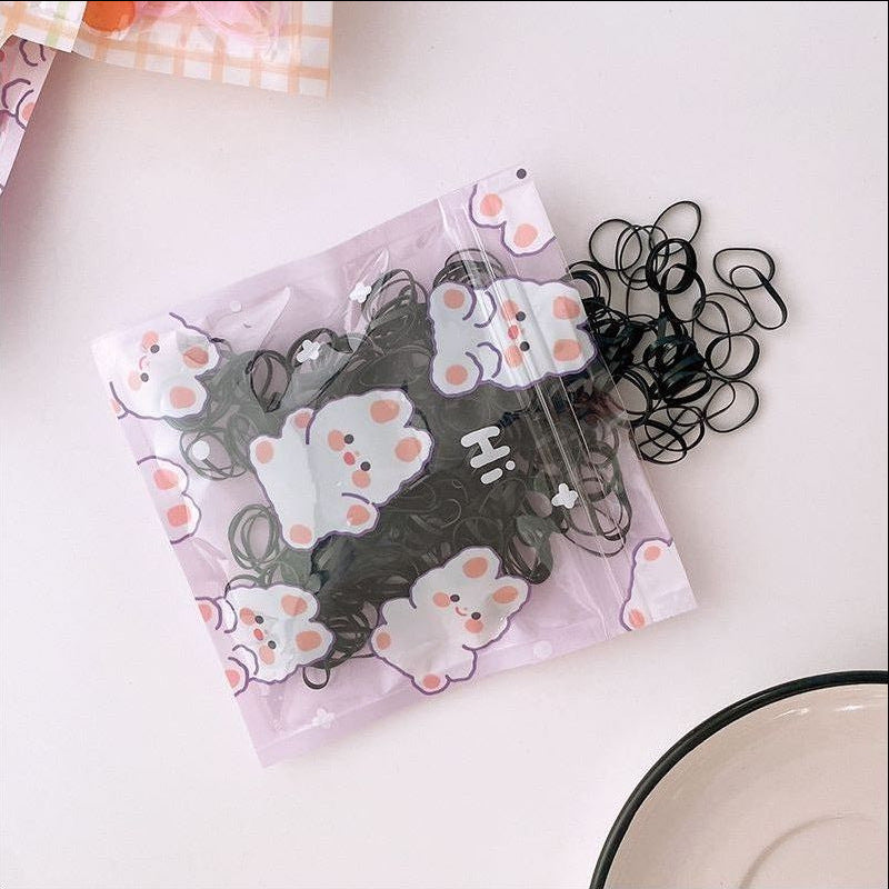 Kids Mini Hair Elastic Bands Set – 4 Color Packs | 200pcs