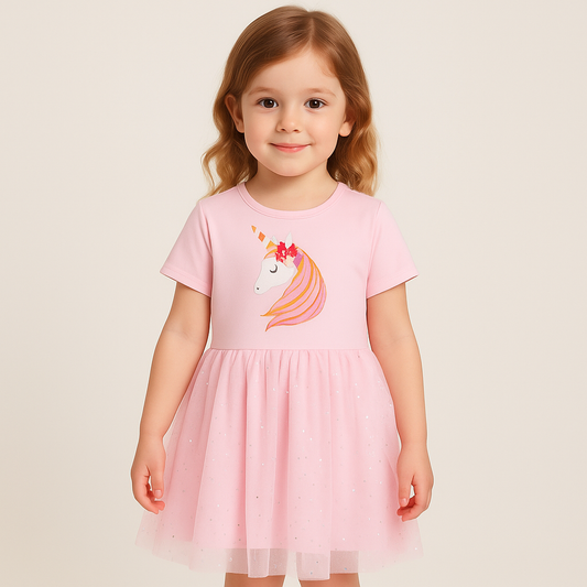 Unicorn Dress For Girls Size 2-4y