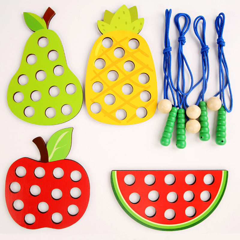 Caterpillar Fruit Lacing & Threading Toy | 3+