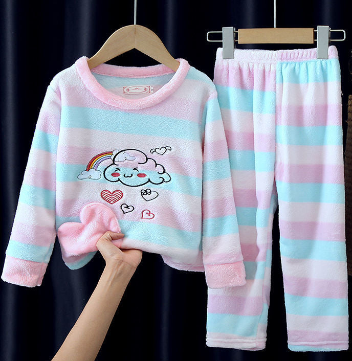 Warm Pyjama Rainbow Cloud Size 3-14y