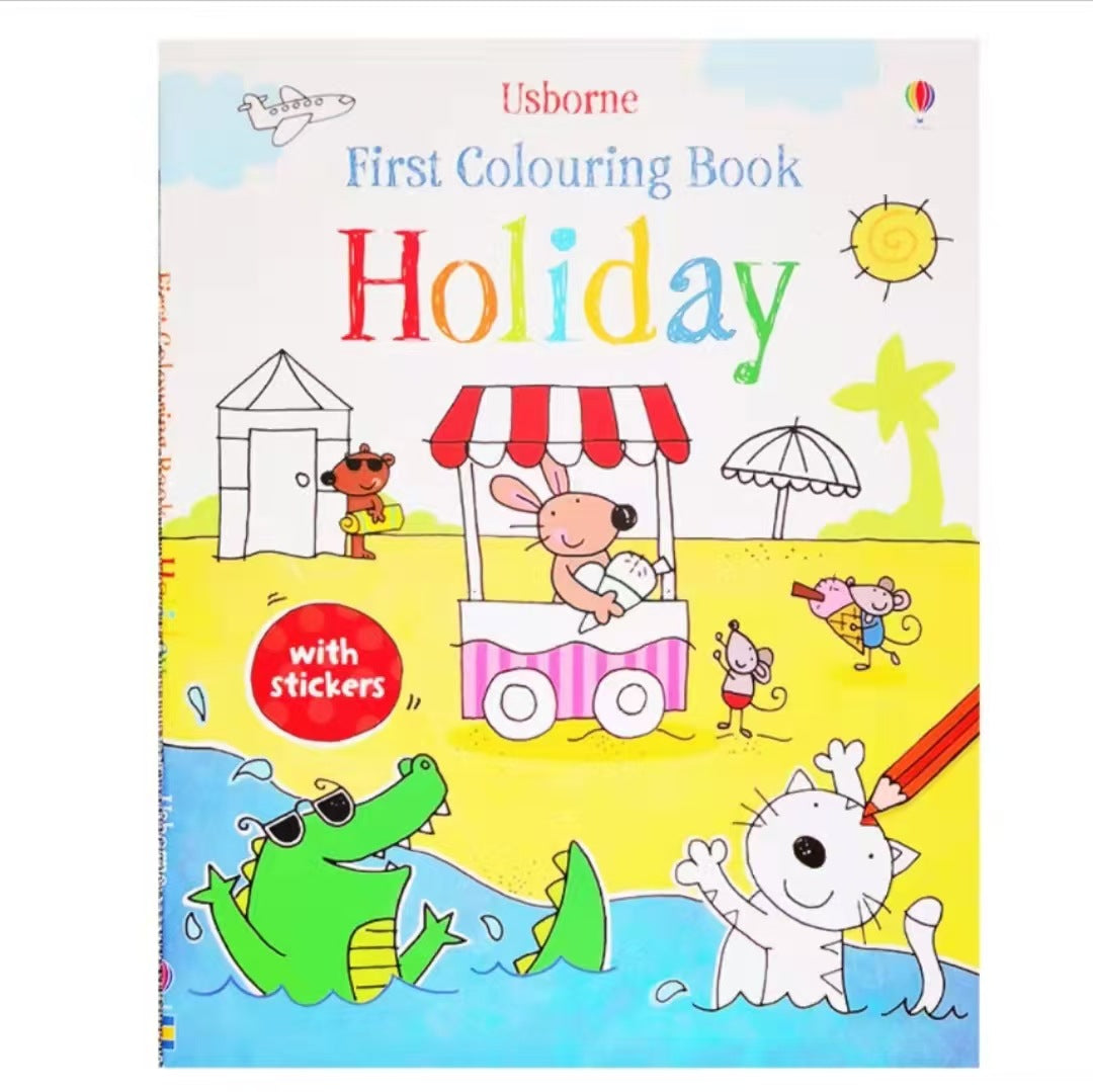 Usborne Colouring Book With Stickers - Soft Cover | 3+