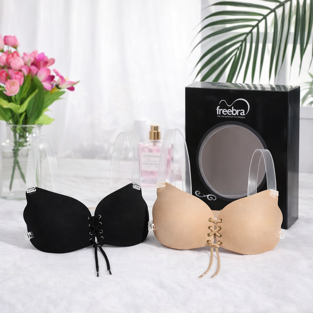 Push Up Bra Self-adhesive Silicone Bra Adjust Drawstring