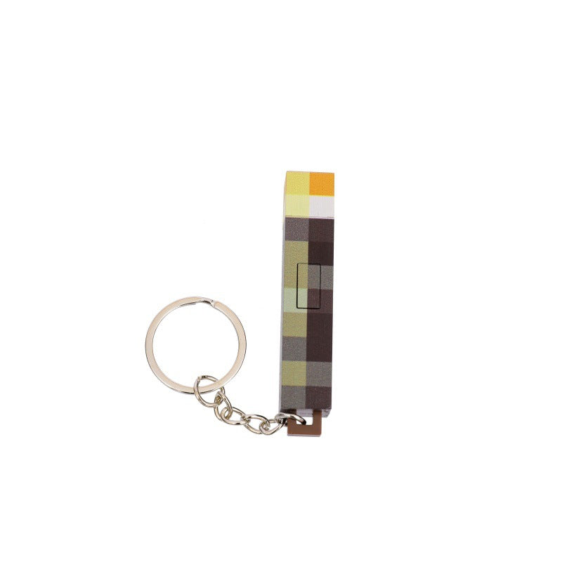 Minecraft Torch LED Keychain Light – 7 Color Modes