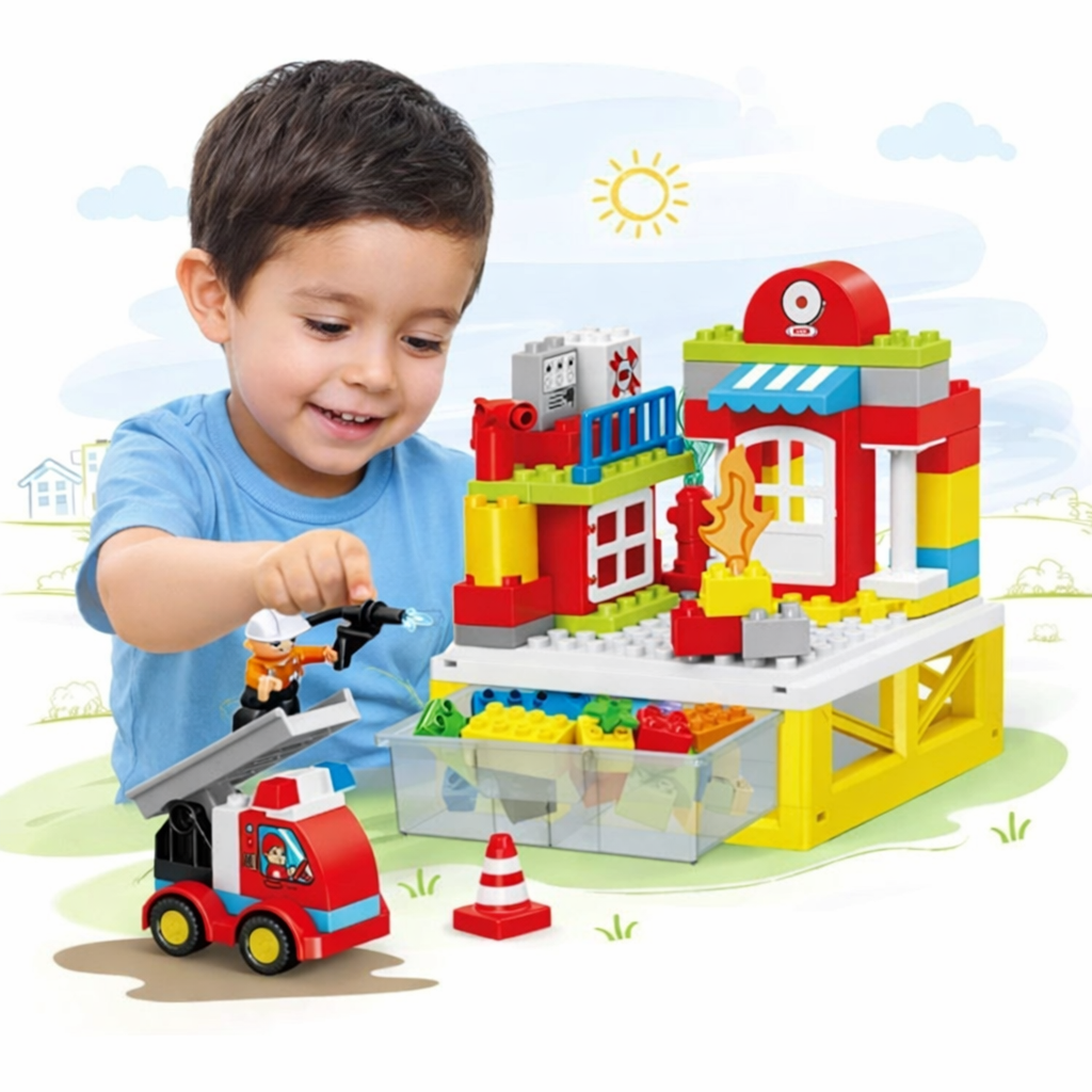 Blocks Creative Fire Station Building Set – 53 Pieces
