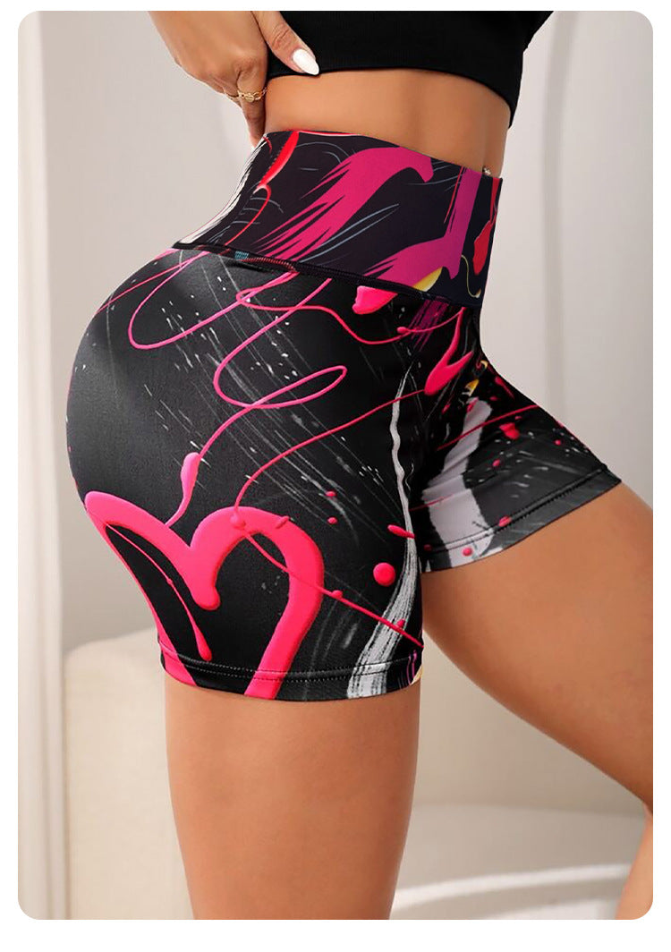 Women High-Waisted Printed Biker Shorts | Size S-L